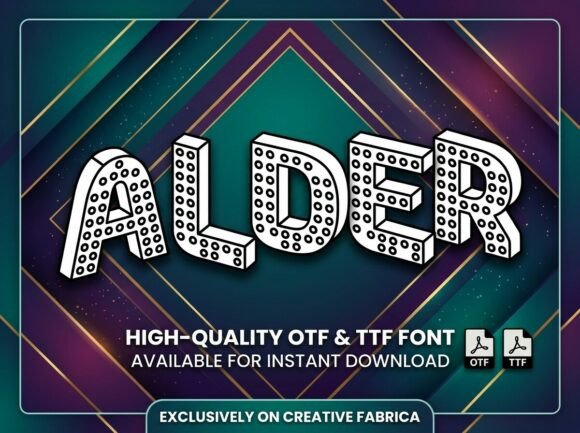 Alder: A Glamorous Display Typeface for Modern Design