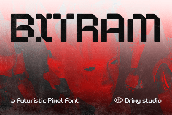 Bitram: The Ultimate Futuristic Pixel Font for Dystopian Designs