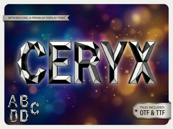 Ceryx: A Luxurious and Lithic Display Typeface