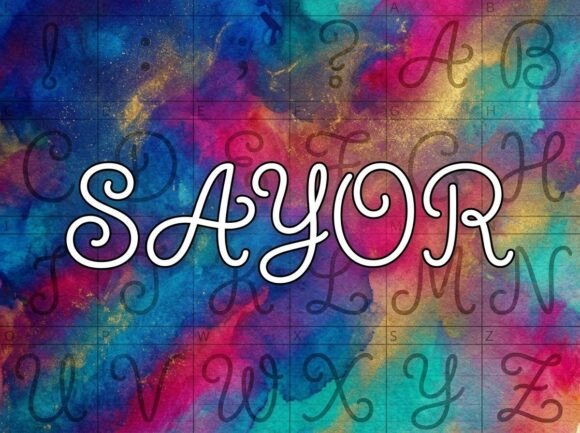Discover the Artistic Brilliance of Sayor: A Unique Decorative Display Font