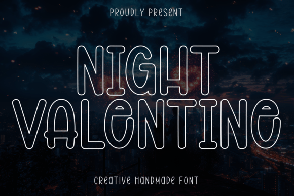 Experience the Enchantment of Night Valentine: A Handwritten Display Font