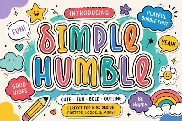 Simple Humble: A Playful Outline Display Font for Creative Projects