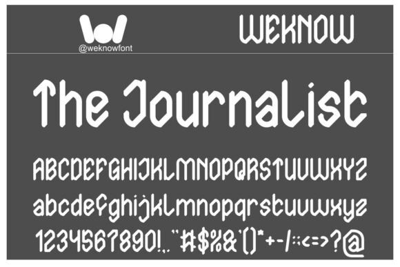 The Journalist: A Typeface for Modern Mystique