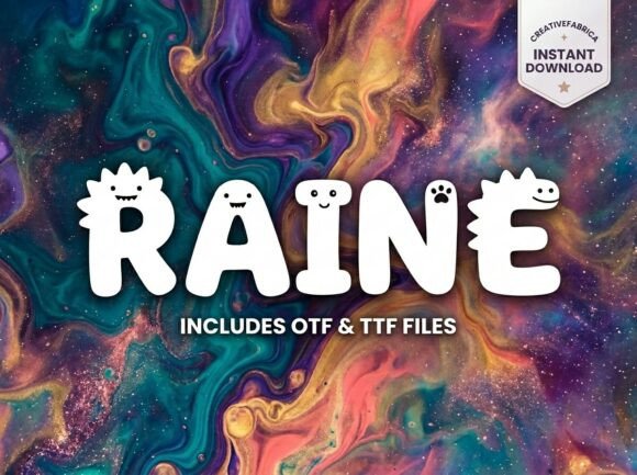 Unleash Creativity with Raine: A Whimsical Display Font for Playful Designs