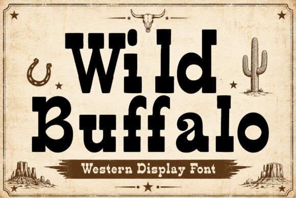 Wild Buffalo: A Bold Western Display Font
